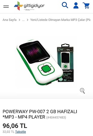 powerway mp4 çalar