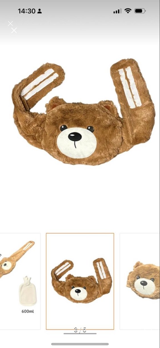 Kahverengi Peluş Ayı Oyuncak sıcak su torbası - Görsel 2