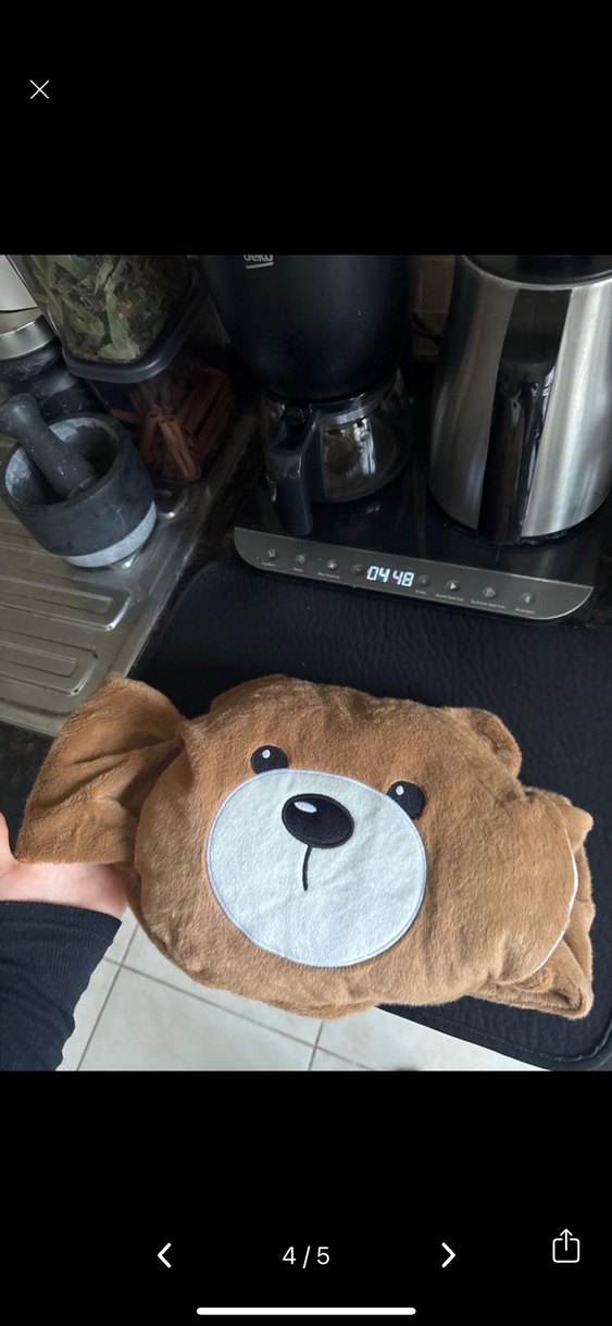 Kahverengi Peluş Ayı Oyuncak sıcak su torbası - Görsel 3