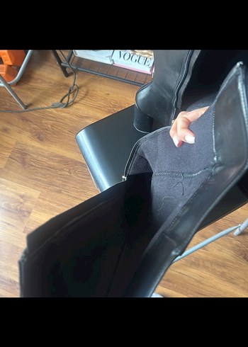 Siyah deri çizme - Görsel 3