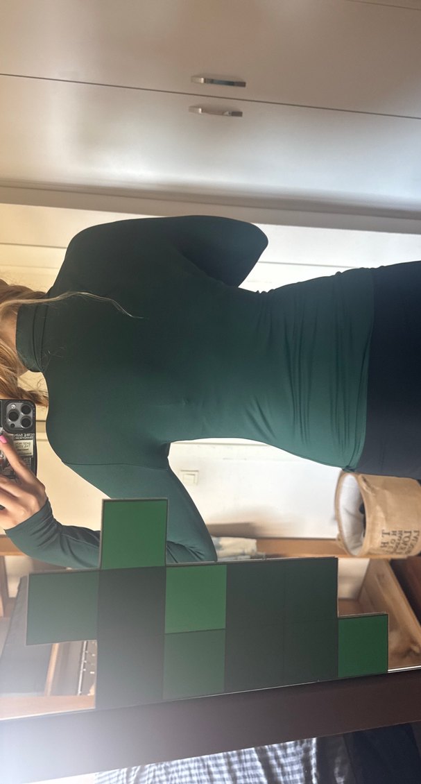 Yeşil Balıkçı Yaka bluz - Görsel 3