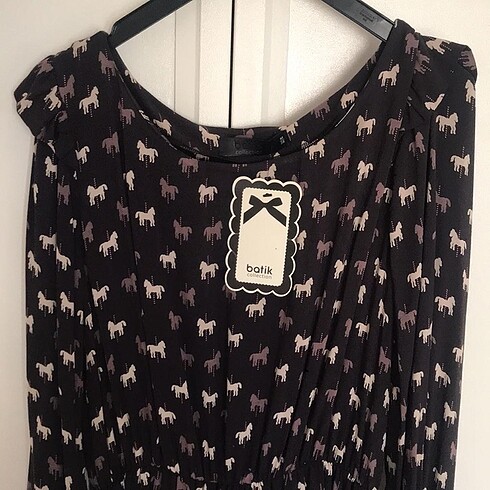 Batik batik kahverengi elbise