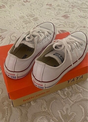 37 Beden Converse Chuck Taylor All Star Unisex Beyaz Deri Sneaker