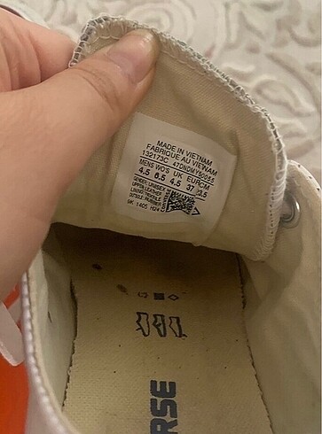 37 Beden beyaz Renk Converse Chuck Taylor All Star Unisex Beyaz Deri Sneaker