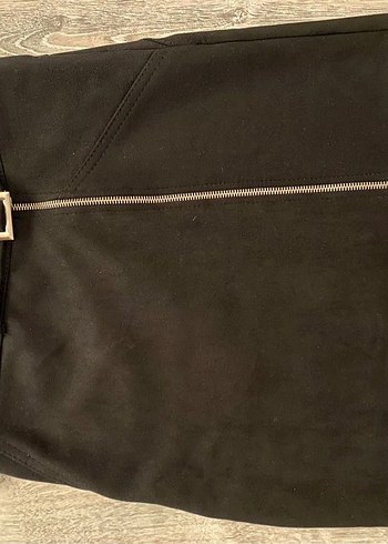 Siyah Süet  Etek - Görsel 3