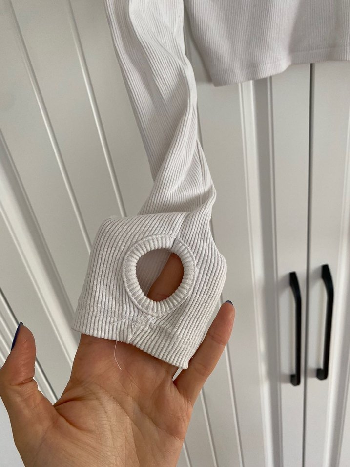 Beyaz Uzun Kollu Bluz - Görsel 2