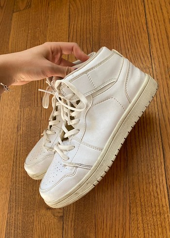 Bilekli beyaz kadın Spor Ayakkabı - Görsel 3