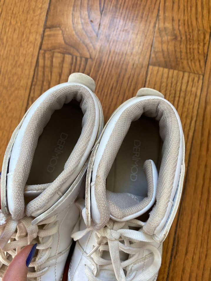 Bilekli beyaz kadın Spor Ayakkabı - Görsel 4