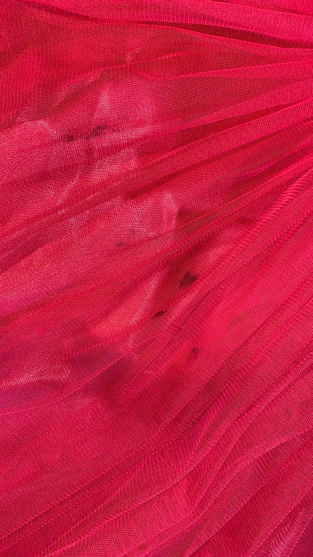 Pembe Straplez Pilili Elbise - Görsel 2