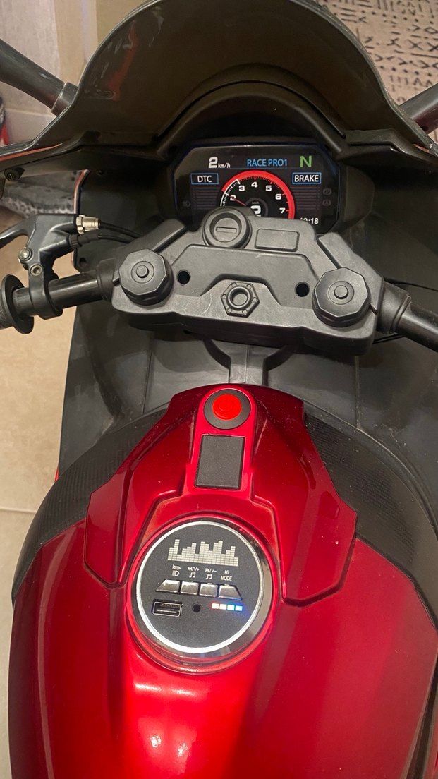 Kırmızı Elektrikli Çocuk Motosikleti - Görsel 3