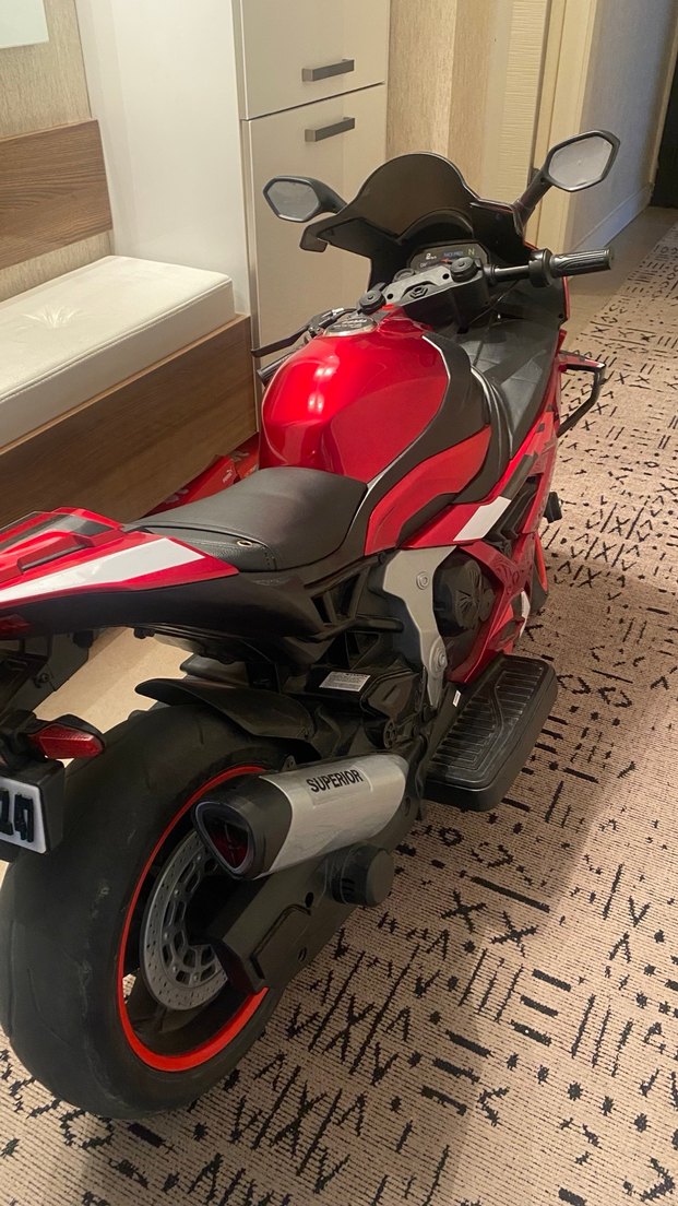 Kırmızı Elektrikli Çocuk Motosikleti - Görsel 2