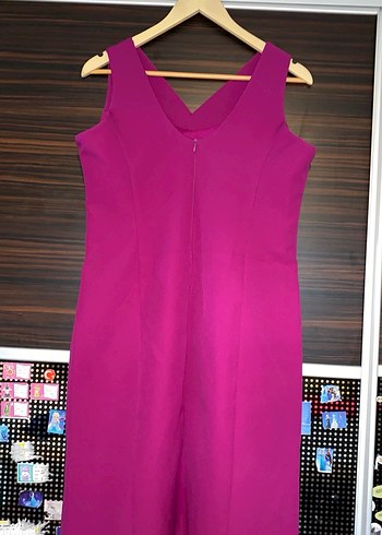 Mürdüm V Yakalı Abiye Elbise - Görsel 2