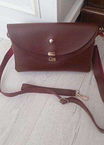Zara bordo Deri Kadın Çanta - Görsel 3