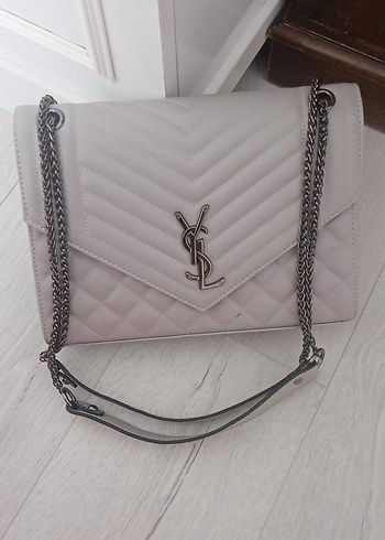 Gri Deri Kadın Çanta - Modern Klasik - Görsel 3