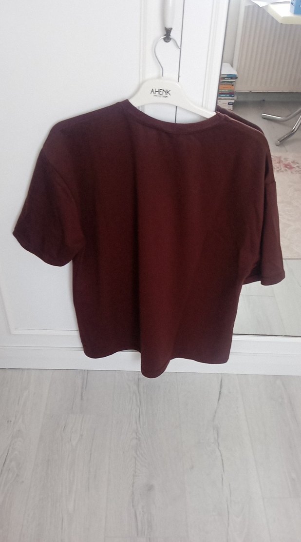 Kız Çocuk Kahverengi GAP Baskılı Tişört - Görsel 3