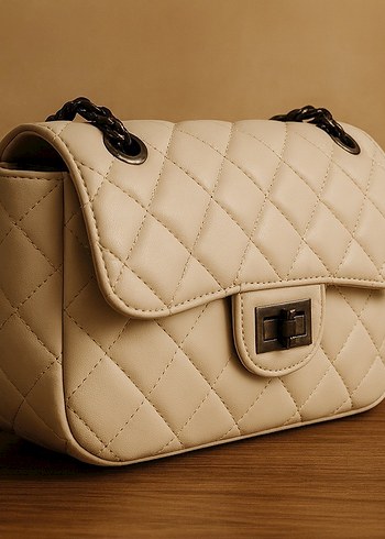 Sanmorris Bej Deri Kadın Omuz Çantası - Görsel 2