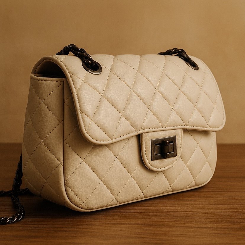 Sanmorris Bej Deri Kadın Omuz Çantası - Görsel 2