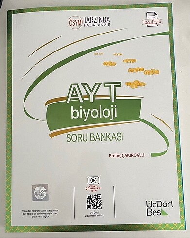 AYT BİYOLOJİ SORU BANKASI ÜÇDÖRTBEŞ