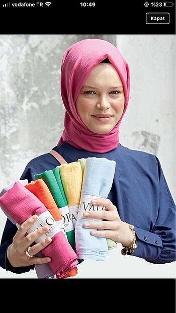 Valorscarf pamuk kraş