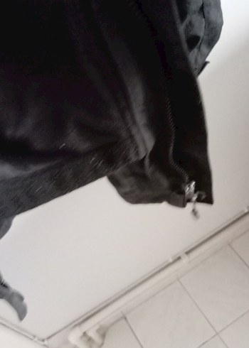 Siyah Midi Boylu Fermuarlı Rahat Kesim erkek Mont - Görsel 6