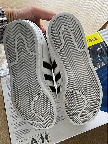 37,5 Beden beyaz Renk Orijinal Adidas süperstar