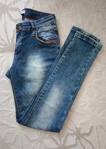 Lacivert Beli Yüksek Skinny Denim Pantolon - Görsel 2