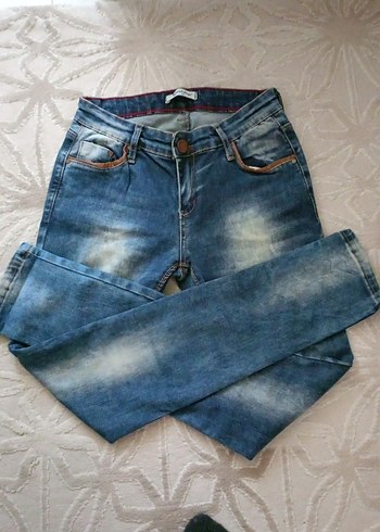 Lacivert Beli Yüksek Skinny Denim Pantolon - Görsel 3