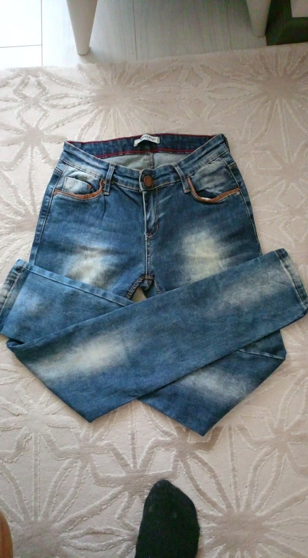 Lacivert Beli Yüksek Skinny Denim Pantolon - Görsel 3