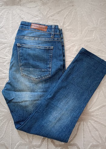 Kadın Mavi Normal Kesim Denim Pantolon - Görsel 2