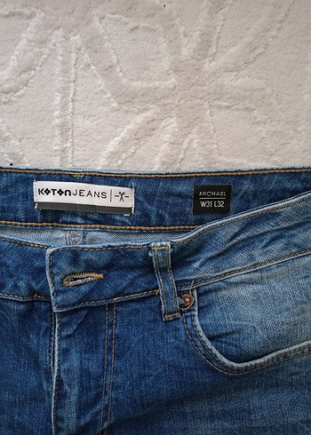 Kadın Mavi Normal Kesim Denim Pantolon - Görsel 3