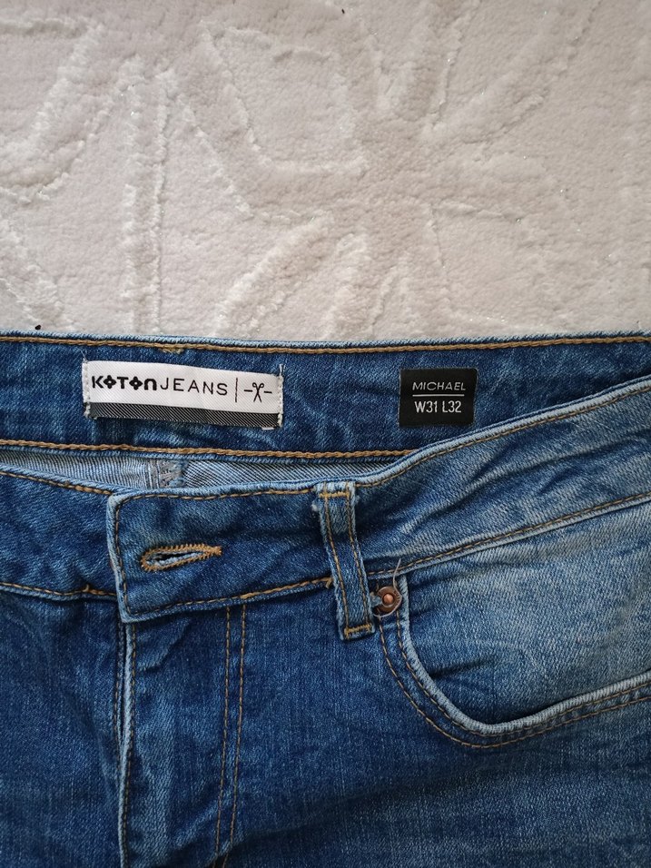 Kadın Mavi Normal Kesim Denim Pantolon - Görsel 3