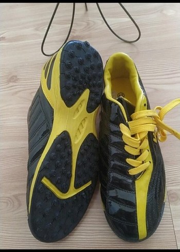 Sarı Siyah Erkek Futbol Ayakkabısı Velcro - Görsel 3
