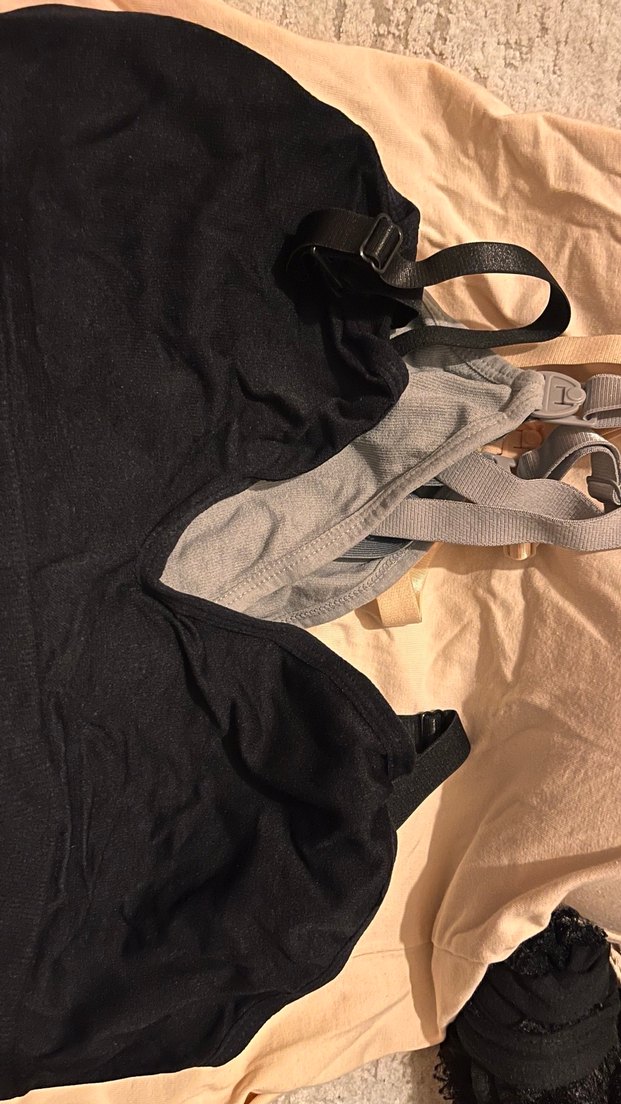 Gri ve Bej emzirme sütyeni - Görsel 2