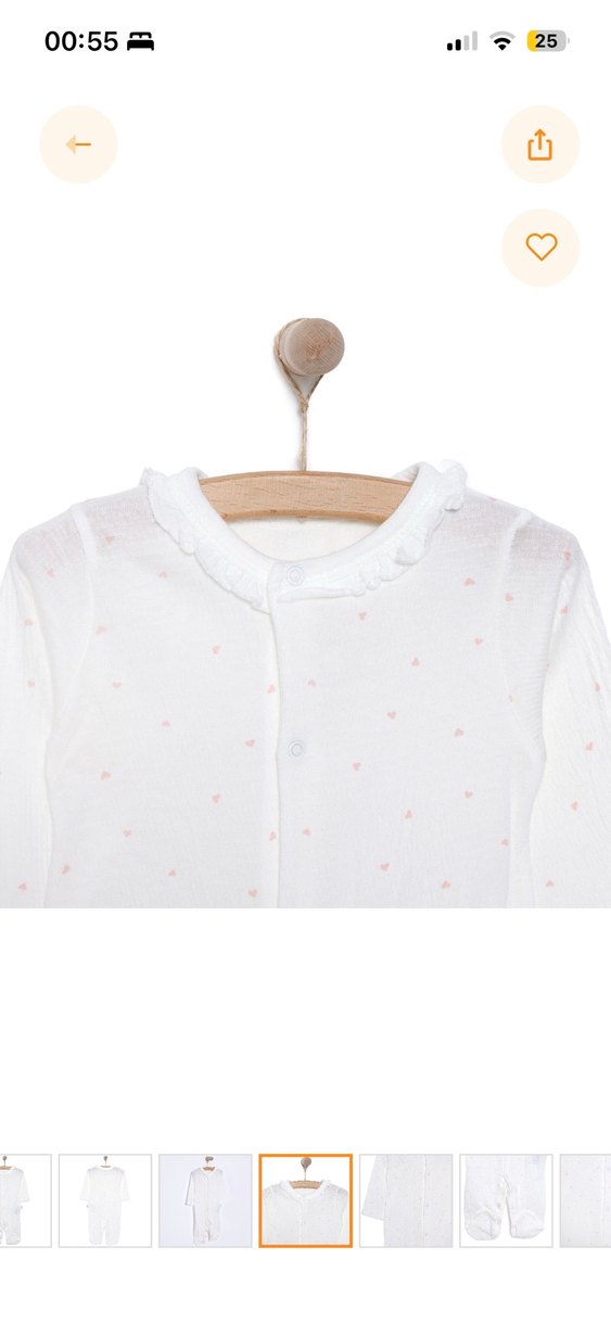 Bebek Kız Beyaz Bağlama Desenli Tulum bebetto marka - Görsel 3