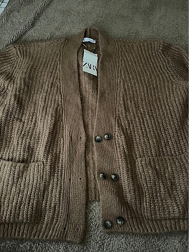 s Beden kahverengi Renk Zara oversize hırka