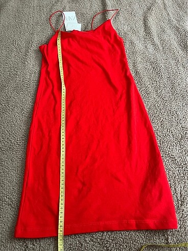 l Beden kırmızı Renk Zara elbise