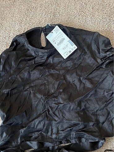 xs Beden Zara saten cut out elbise