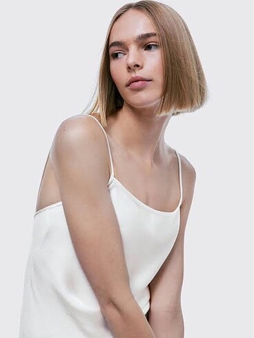 Massimo dutti beyaz askılı bluz