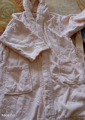 Pembe Nakışlı Kız Çocuk Bornozu - Özdilek - Görsel 2