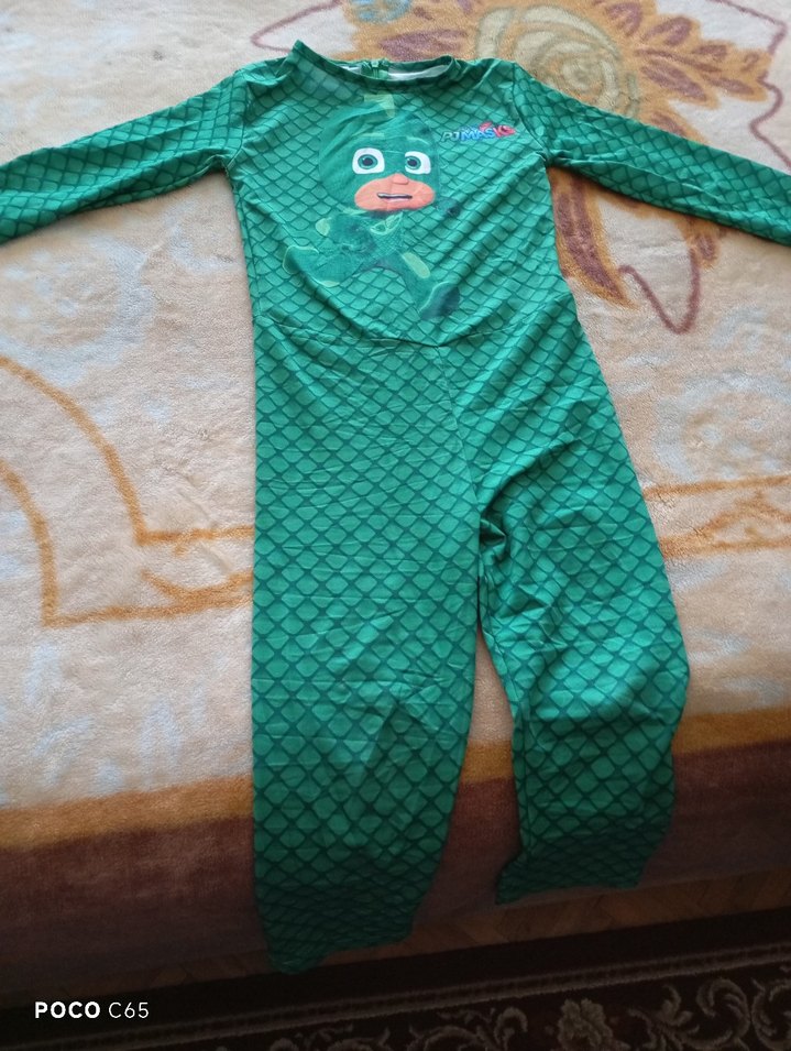 PJ Masks Baskılı Yeşil Çocuk Tulum - Görsel 2