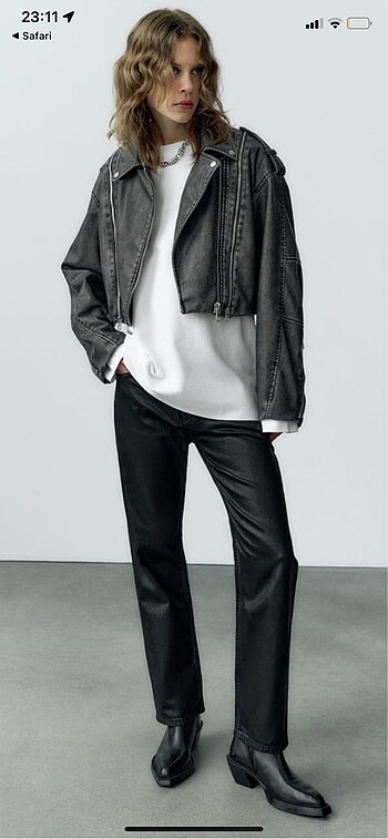 Zara ZARA TRF DERİ CEKET