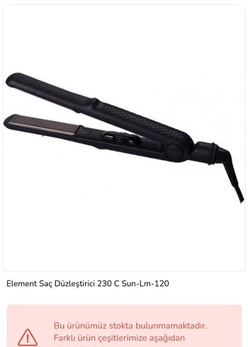 Element Siyah Saç Düzleştirici