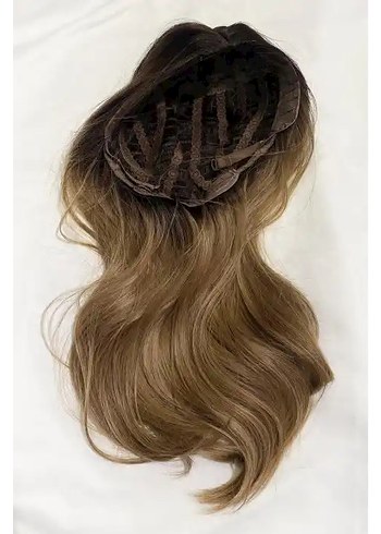 Kahverengi Ve Sarı Ombreli Dalgalı Peruk - Görsel 3