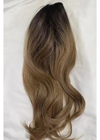 Kahverengi Ve Sarı Ombreli Dalgalı Peruk - Görsel 6