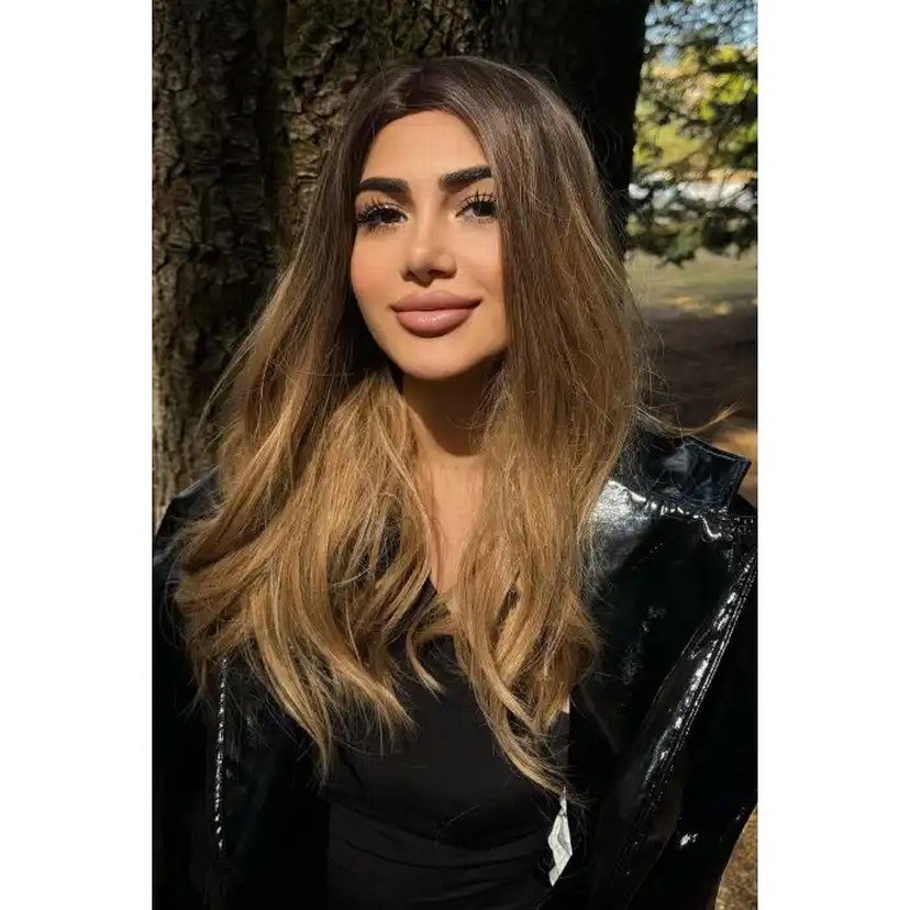 Kahverengi Ve Sarı Ombreli Dalgalı Peruk - Görsel 2