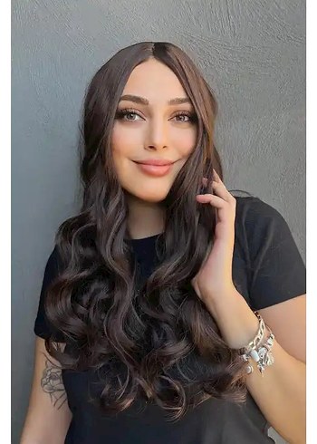 Kahverengi Dalgalı Peruk - Görsel 3