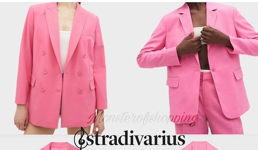 l Beden pembe Renk Stradivarius blazer ceket