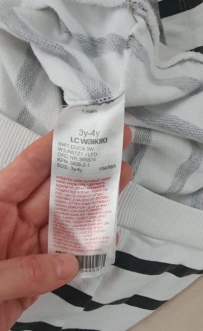 Lc waikiki erkek Çocuk Kapüşonlu Çizgili Sweatshirt - Görsel 3
