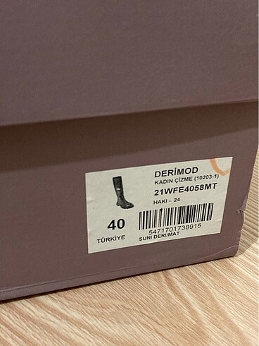 40 Beden haki Renk Derimod çizme