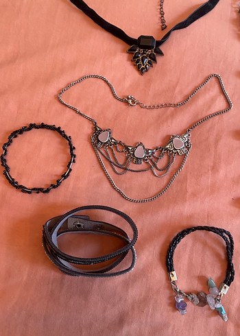 İşlemeli Boncuklu Bohem Kadın Takı Seti - Görsel 4